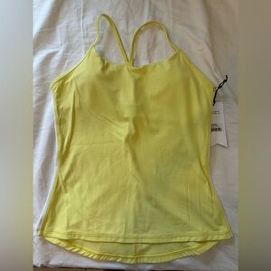 Yellow Fitted Athletic tank top